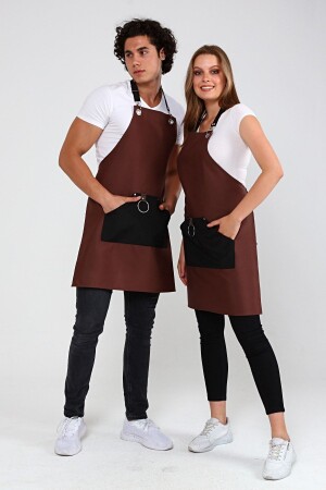 Café, Barista, Friseur, Barkeeper, Florist, Küchenschürzen, schmutzabweisend, Herren, Damen, Kaffee/schwarze Tasche 5-001 - Monki Haus