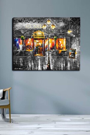 Cafe Clare Leonid Afremov Kanvas Tablo 70x90 cm CFECLRLEONDAFRMV014 - 2