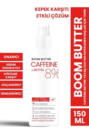 Caffeine Biotine Yavaş Uzayan Kepeklenen Saçlar için Tonik 150 ML - 1