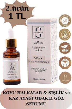 Caffeine Serum-koyu Halkalar- Şişlik- Morluk Ve Kaz Ayağı Odaklı Göz Çevresi- Göz Altı Kafein Serumu - 2