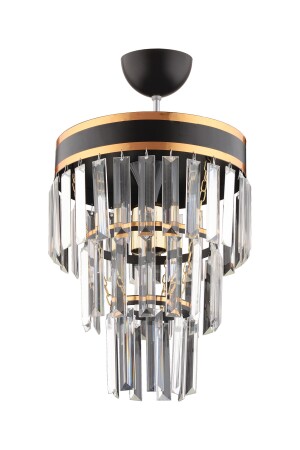 Çağla Single Black Three Floor Crystal Modern Lighting 1024 - 7