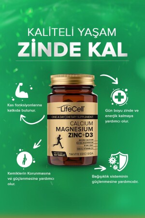 Calcium - Magnesium - Zinc - D3 - (KALSİYUM MAGNEZYUM ÇİNKO VE VİTAMİN D3) Takviye Edici Gıda - 3