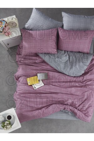 Calico New Generation Bettlaken, elastisch, doppelseitig, Doppelbettbezug-Set, einfarbiges Muster - 1