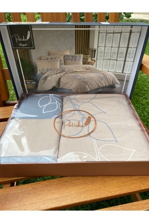 Calico Royal Series Doppel-Bettbezug-Set aus Baumwolle – Untersetzer mit Geschenk Ma-674 - sutra