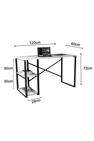 Çalışma Masası Concept Metal Ceviz 60x120 Ofis Bilgisayar 8989565a - 4