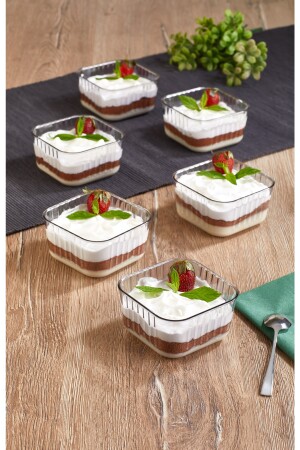 Calo Set mit 6 quadratischen Servierschalen für Desserts und Snacks 6LIMAGNOLIA - 3