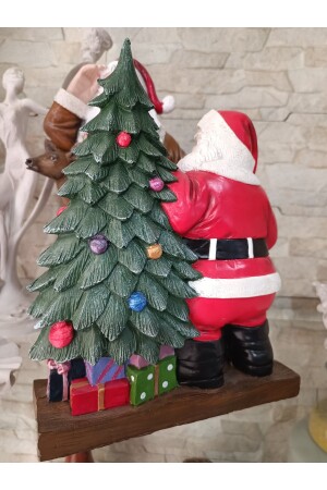 Çam Ağaçlı Noel Baba Heykeli, Noel Baba Biblo, Yılbaşı Hediyesi noel8 - 2