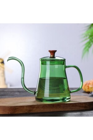 - Cam Borosilikat Kettle Ibrik 600 ml Ateşe Dayanıklı - Turuncu 041200303 - 2