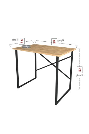 Çam Çalışma Masası Laptop Bilgisayar Masası Ofis Ders Yemek Cocuk Masası 60x90 cm - 8