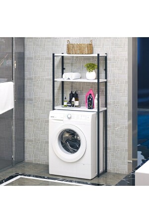 Çamaşır Makinası Üstü Düzenleyici Raf Beyaz 3 Raflı Banyo Düzenleyici 84556151841 - 2
