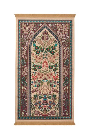 Camel Kadife Halı Seccade - Bursa İpek