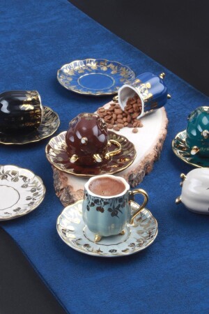 Camila Set mit 6 Porzellan-Kaffeetassen HXF-011658/12TY - 1