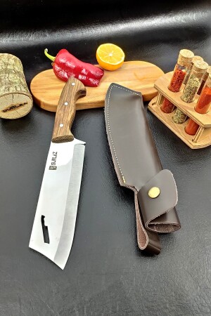 Camping Outdoor Messer Cleaver Edelstahl handgefertigt PRLZÇ4 - 5