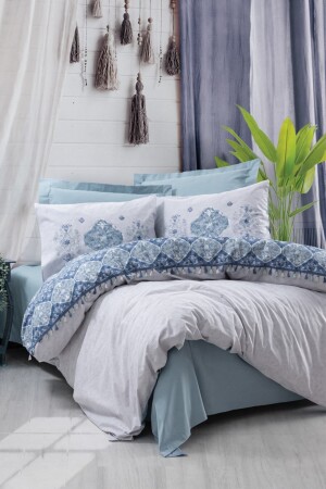 Candy Çift Kişilik Nevresim Takımı Jeni Mavi 1817p - Cotton Box