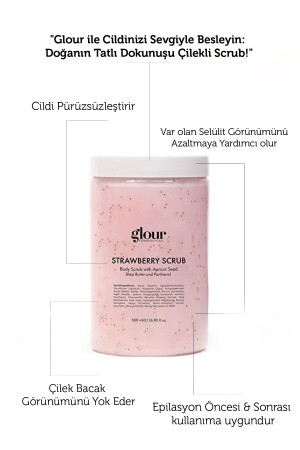 Canlandırcı ve Nemlendirici Çilek Özlü Scrub-Strawberry Scrub - 3