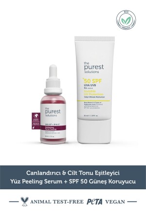 Canlandırıcı Cilt Tonu Eşitleyici Yüz Peeling Serum - Spf-50 Güneş Koruyucu TPS131 - 2