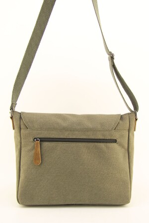 Canvas Khaki Wasserdichte Postman Business School Aktentasche Laptoptasche (MIT HANDTASCHENGESCHENK) - 6