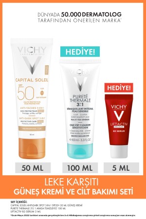 Capital Soleil Leke Karşıtı Güneş Koruma ve Yüz Temizleme Seti - Vichy