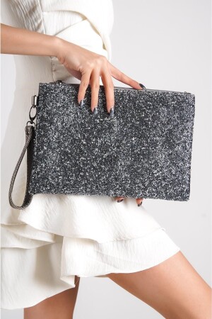 Capone Beaded Paris 220 Platinum Damen-Clutch 356-Z003-ETİ-220-001 - 2