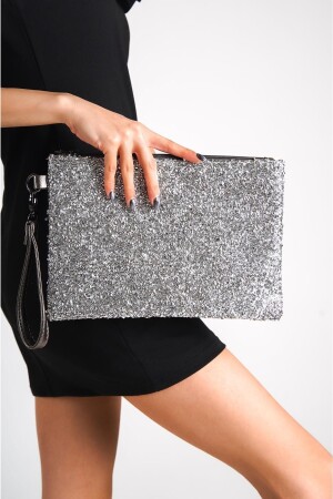 Capone Beaded Paris 221 Silber Damen-Clutch 356-Z003-ETİ-221-001 - 1