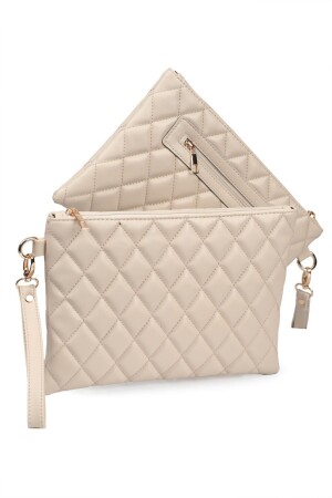 Capone Beige Paris gesteppte beige Damentasche - 7