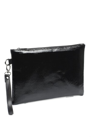 Capone Damen-Clutch aus Lackleder mit Schlangenmuster, Paris, Schwarz, 356-Z003-RPT-01-0001 - 1