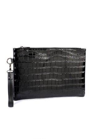 Capone Lackleder mit Krokodilmuster Paris 222 Schwarze Damen-Clutch 356-Z003-VRK-222-000 - 5