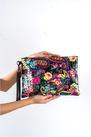 Capone Paris Siyah Kadın Clutch Çanta - 9