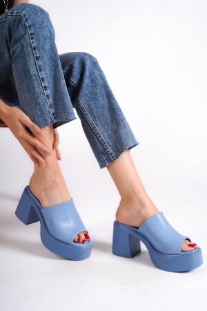 Capone Platform Denim Blue Damen-Hausschuhe 530-043-VOL-01-00001 - 1