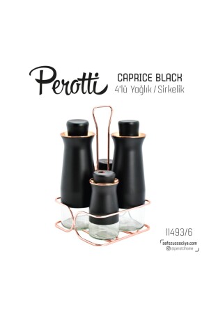 Caprice Black 4'lü Yağlık Sirkelik Seti 11493 - 3