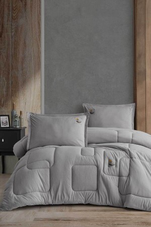 Capsule Comfort Set Modernes Schlafset für Doppelbett, Grau - Elart