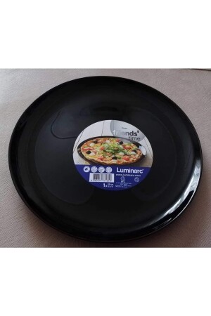 Carine Friend's Time Schwarz 32 cm. 2 Mehrzweck-Pizzateller. 2er-Set. Original-Produkt. LUMINARC CARINE-SERIE. - 2