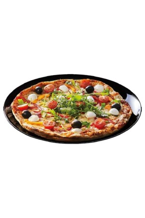 Carine Friend's Time Schwarz 32 cm. 2 Mehrzweck-Pizzateller. 2er-Set. Original-Produkt. LUMINARC CARINE-SERIE. - 4