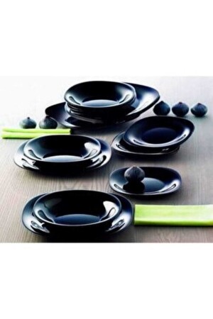 Carine Tempered Black 18-teiliges Tafelservice AB30601 - 5