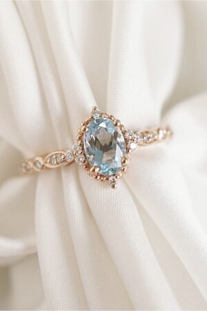 Carly Vintage Aquamarin-Ring - 1