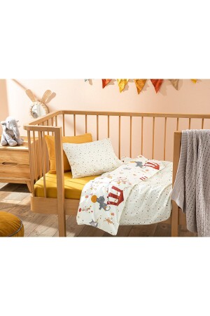 Carnival Baumwoll-Bettbezug-Set für Babys, 100 x 150 cm, Beige - 4