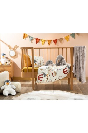 Carnival Baumwoll-Bettbezug-Set für Babys, 100 x 150 cm, Beige - 7