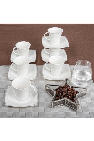 Caroline 12-teiliges türkisches Kaffeeservice für 6 Personen – 5470 PR. 000000GBSCR12KT8405470 - 1