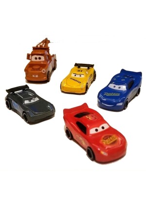 Cars Lightning Mcqueen Figured Character Friction Car Set of 5 Simsek5pcs - 1