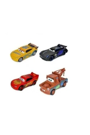 Cars Mater Jackson Storm Cruz Ramirez Oyuncak Arabalar Metal 4'lü Set 89921 - 3