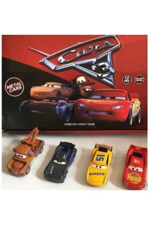 Cars Mater Jackson Storm Cruz Ramirez Oyuncak Arabalar Metal 4'lü Set 89921 - 1
