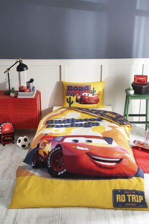 Cars Radiators Single Disney lizenziertes elastisches Spannbettlaken-Kinderbettbezug-Set PR-EVTEKSTILI-58045101327 - 1