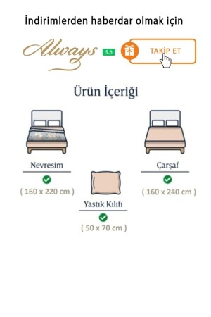 Çarşafı Lastikli Çift Taraflı Tek Kişilik Nevresim Takımı - 3