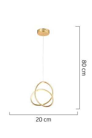 Castle Gold Pendelleuchte 30 Watt Pendelleuchte 3 Farben LED Moderne Küche Badezimmer Led Wohnzimmer Pendelleuchte Kronleuchter 11294-02-GD - 4