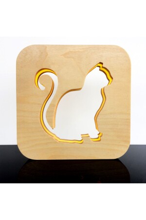 طاولة CAT LED من الخشب MNZ و ضوء الليل HWAK00 - goodlightsonly