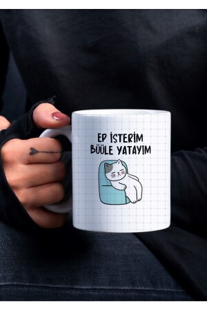 Catli Ep I Want To Sleep With Written Trakya Special Design Bedruckte Tasse/Kaffeetasse trakya0005 - 1