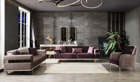 مجموعة الأريكة الفاخرة MNZ-Cavalli - Cadde Yıldız