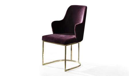 Cavalli Luxury Sandalye 6 Adet - Mor - Cadde Yıldız