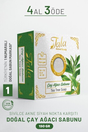 Çay Ağacı Sabunu Doğal Sivilce Akne Siyah Nokta Karşıtı 150 Gr - 1