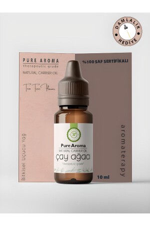 Çay Ağacı Yağı %100 Saf Sertifikalı Doğal Uçucu Yağ- Tea Tree Oil 10ml - Pure Aroma